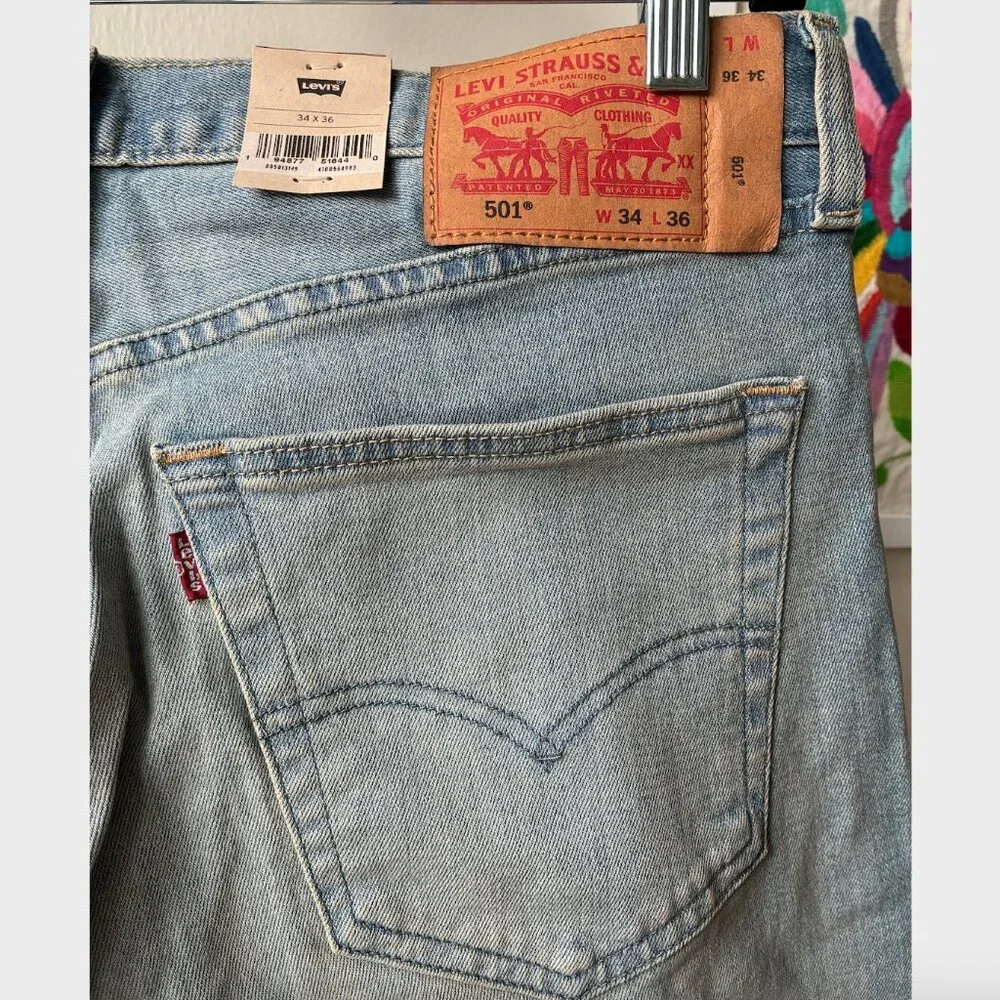 Levi's NWT 501 Original Stretch Jeans - Size 34X36